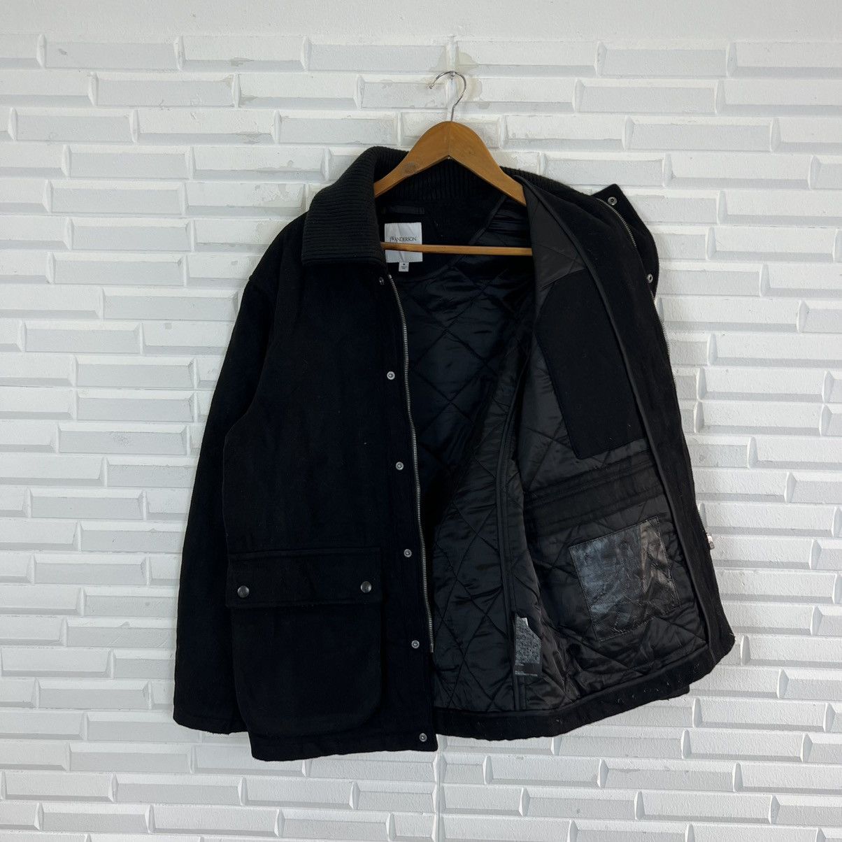 Japanese Brand ICONIC ULTIMATE BLACK DOUBLE COLLAR J.WANDERSON UNIQLO JAPAN Size US M / EU 48-50 / 2 - 11 Thumbnail