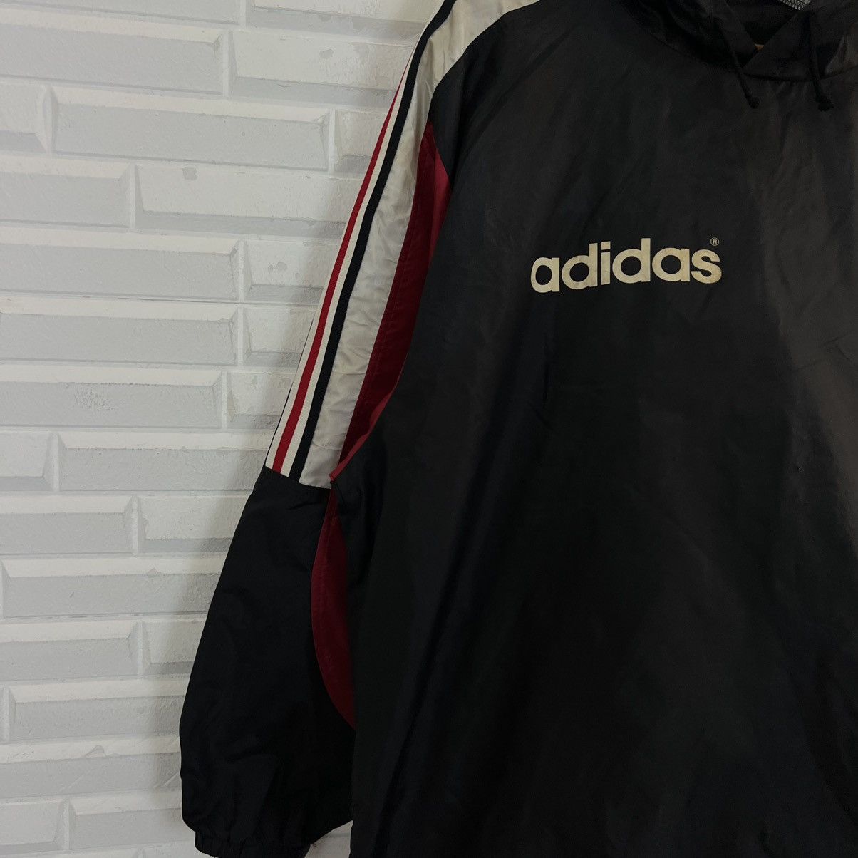 Adidas VINTAGE ADIDAS BIG LOGO COACH JACKET BY DESCENTE Size US L / EU 52-54 / 3 - 4 Thumbnail