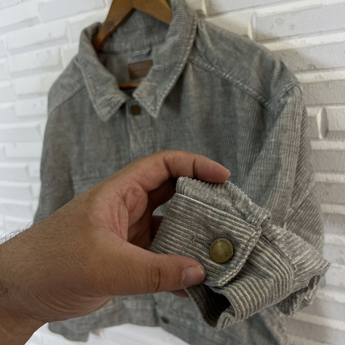 Japanese Brand VINTAGE CROPPED TRUCKER DENIM JACKET EARTH MUSIC & ECOLOGY Size US M / EU 48-50 / 2 - 5 Thumbnail