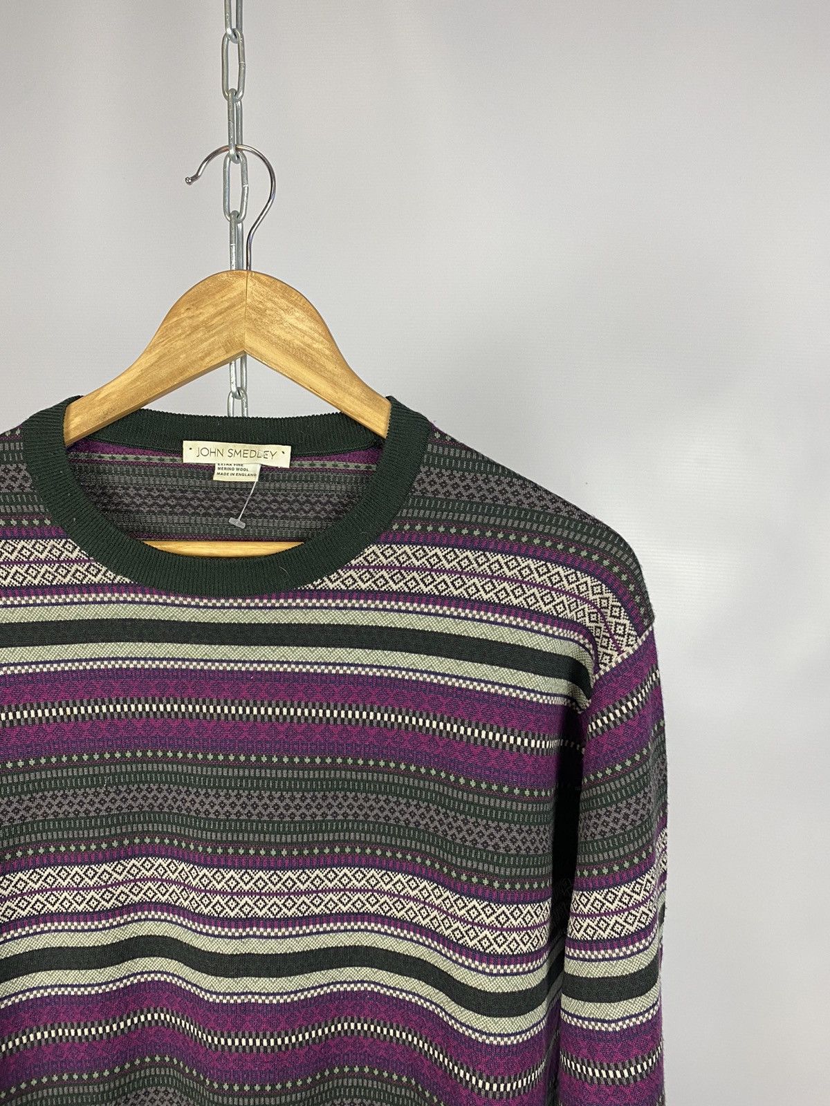 John Smedley John Smedley luxury sweater streetwear multicolour size L Size US L / EU 52-54 / 3 - 2 Thumbnail