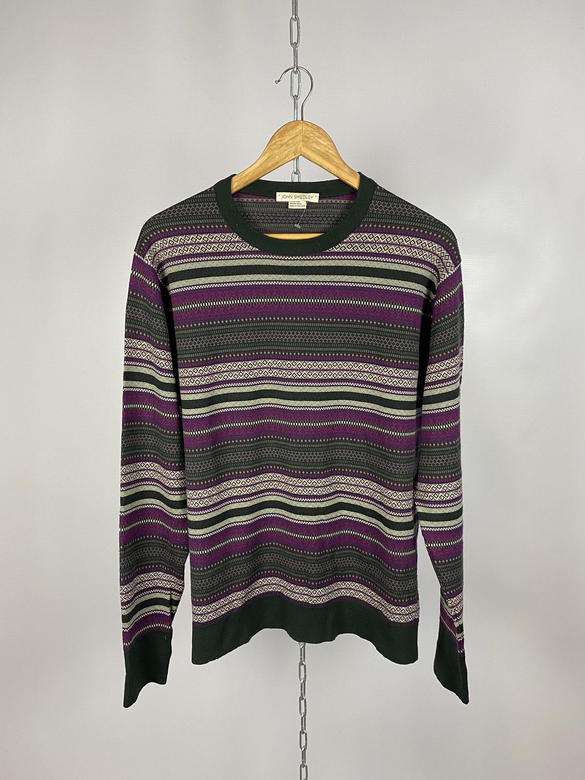 John Smedley John Smedley luxury sweater streetwear multicolour size L Size US L / EU 52-54 / 3 - 1 Thumbnail