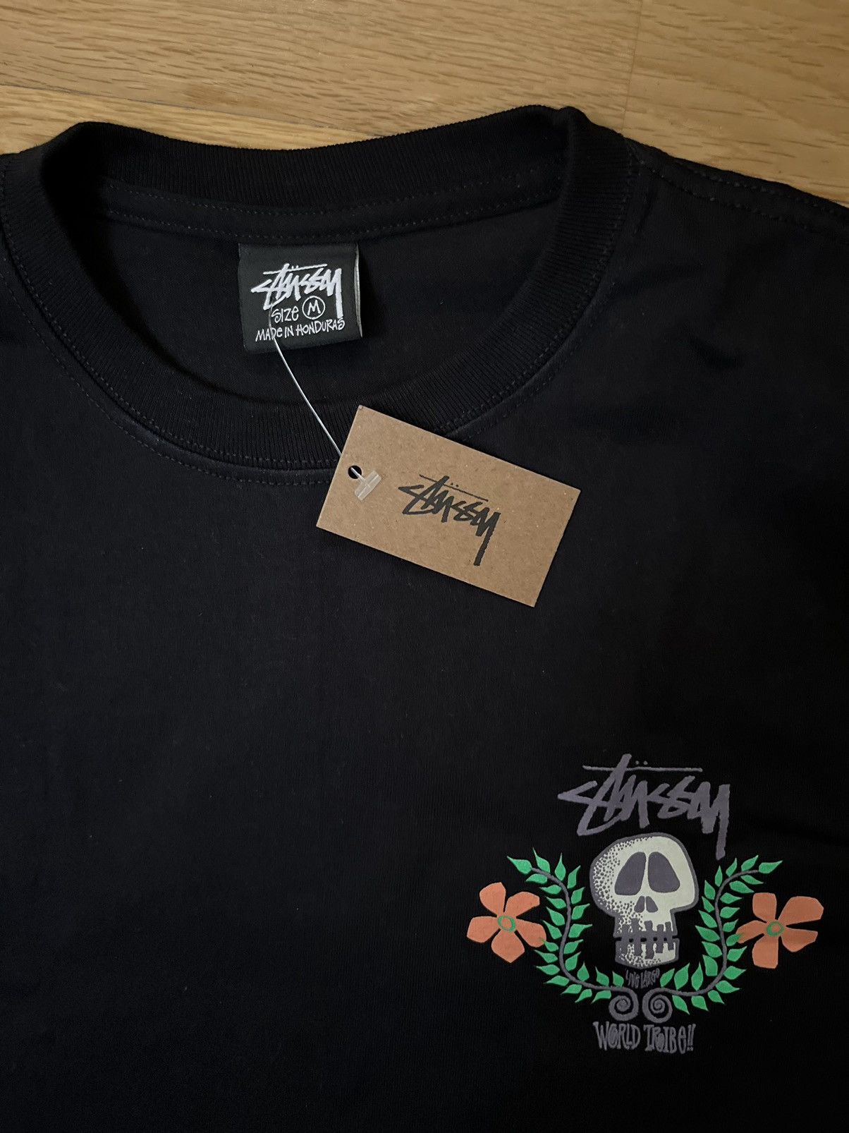 Stussy 2023 Stussy skull crest shirt Black Medium world tribe M 