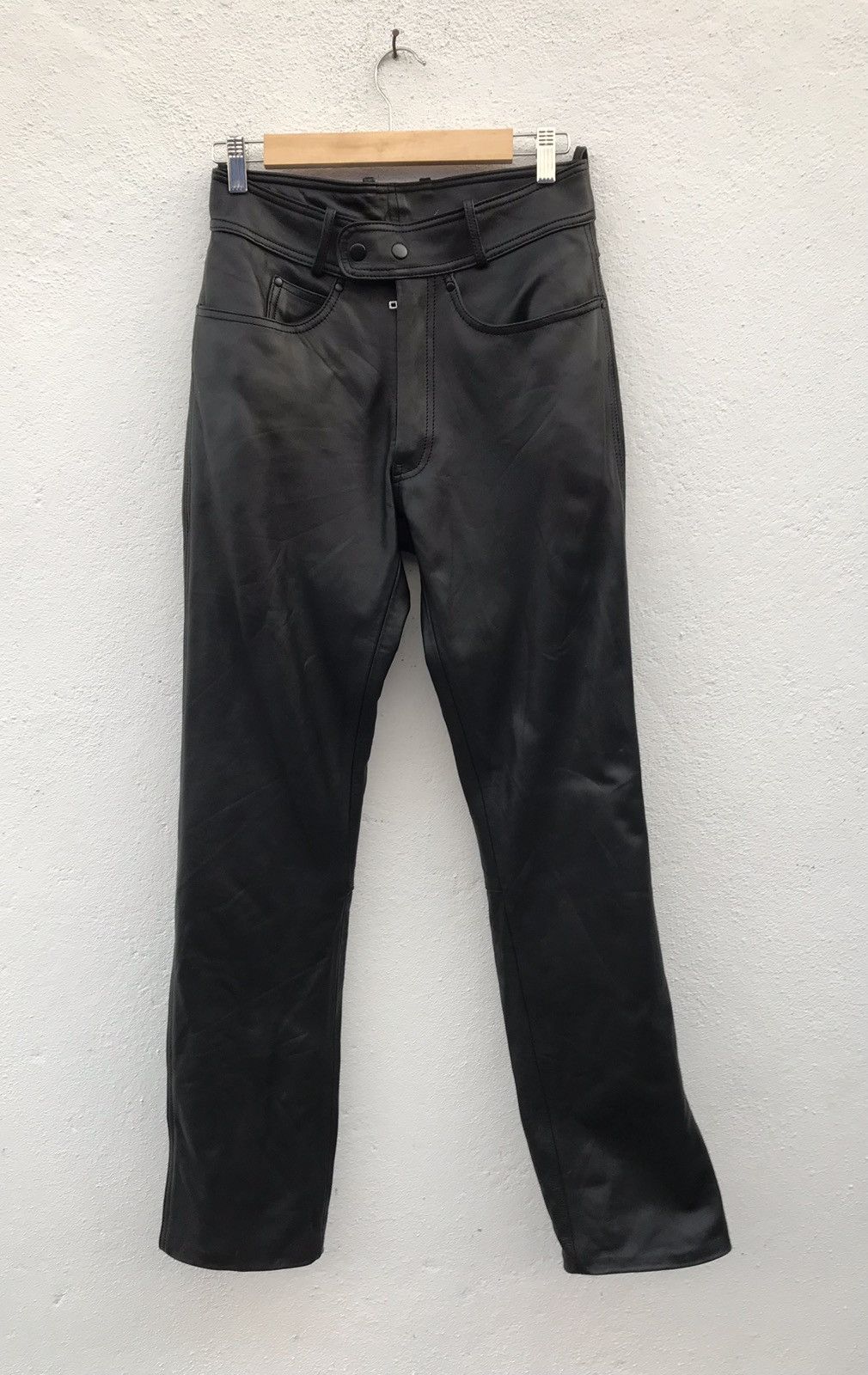 Japanese Brand × Leather × Vintage Vintage Echtes Leder Leather Pant Size US 26 / EU 42 - 2 Thumbnail
