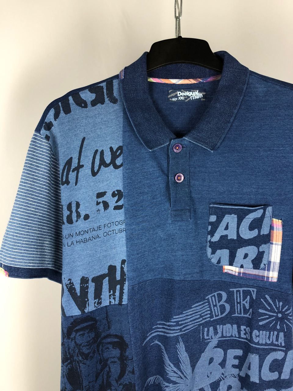 Desigual Desigual polo T-shirts designer blue size XXL Size US XXL / EU 58 / 5 - 2 Thumbnail