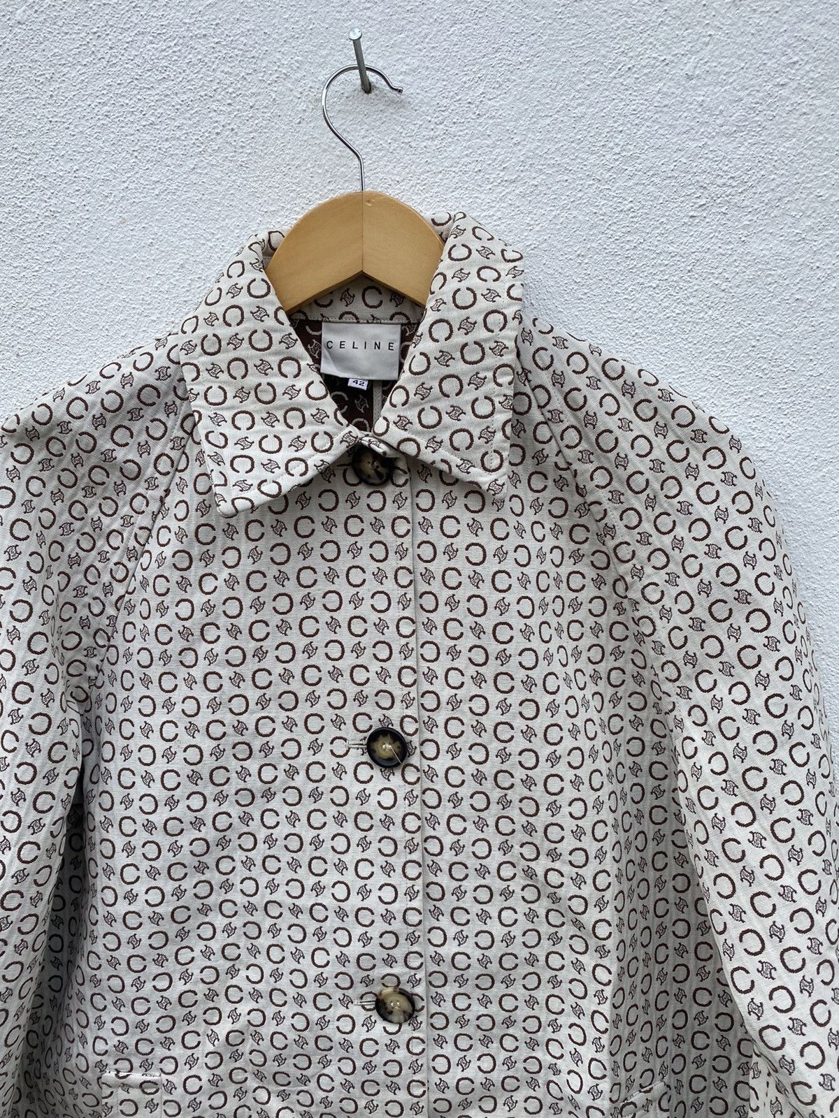 Celine Luxury Brand X Celine Monogram trench coat / long jacket Size US L / EU 52-54 / 3 - 5 Thumbnail