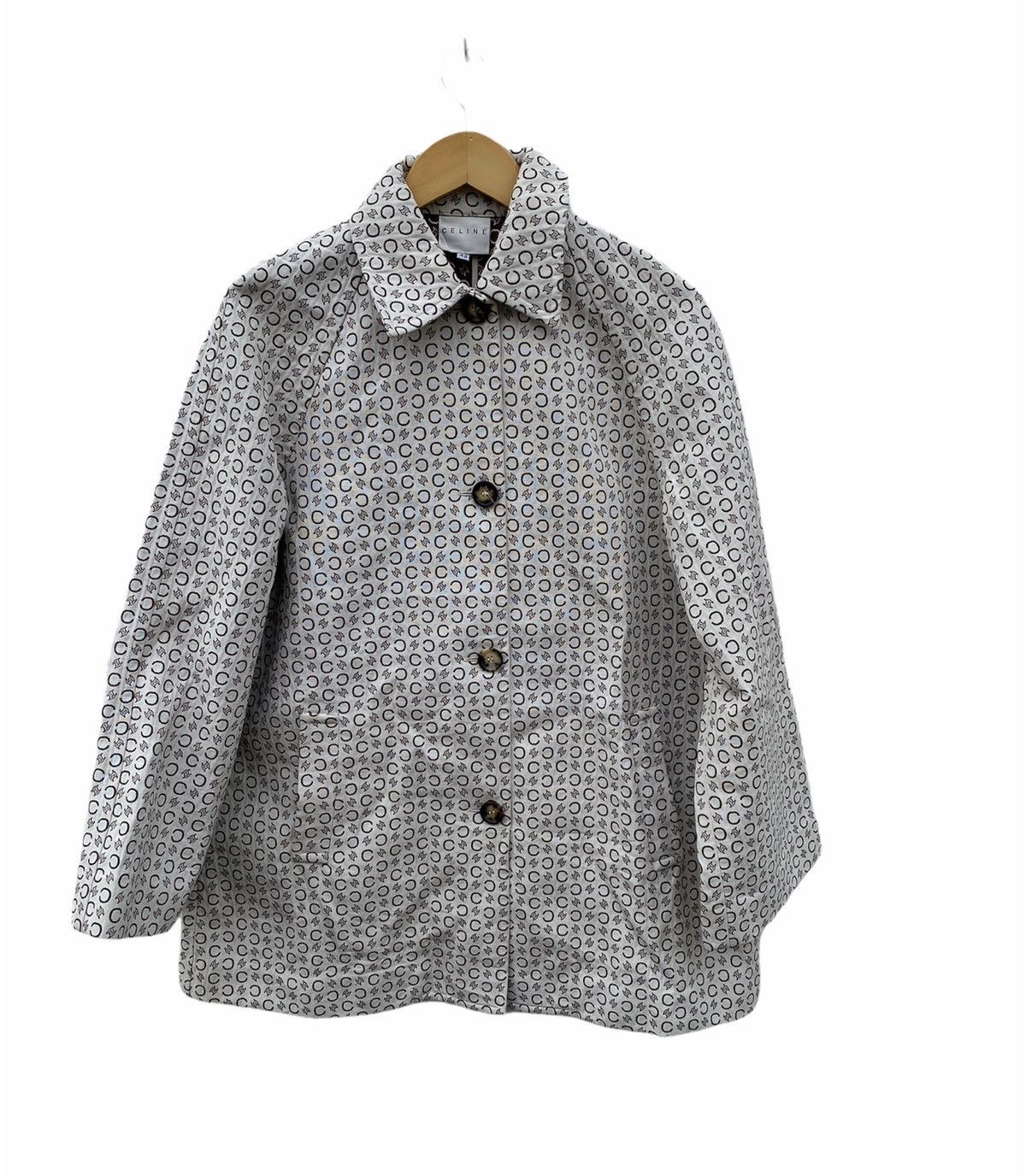 Celine Luxury Brand X Celine Monogram trench coat / long jacket Size US L / EU 52-54 / 3 - 1 Thumbnail