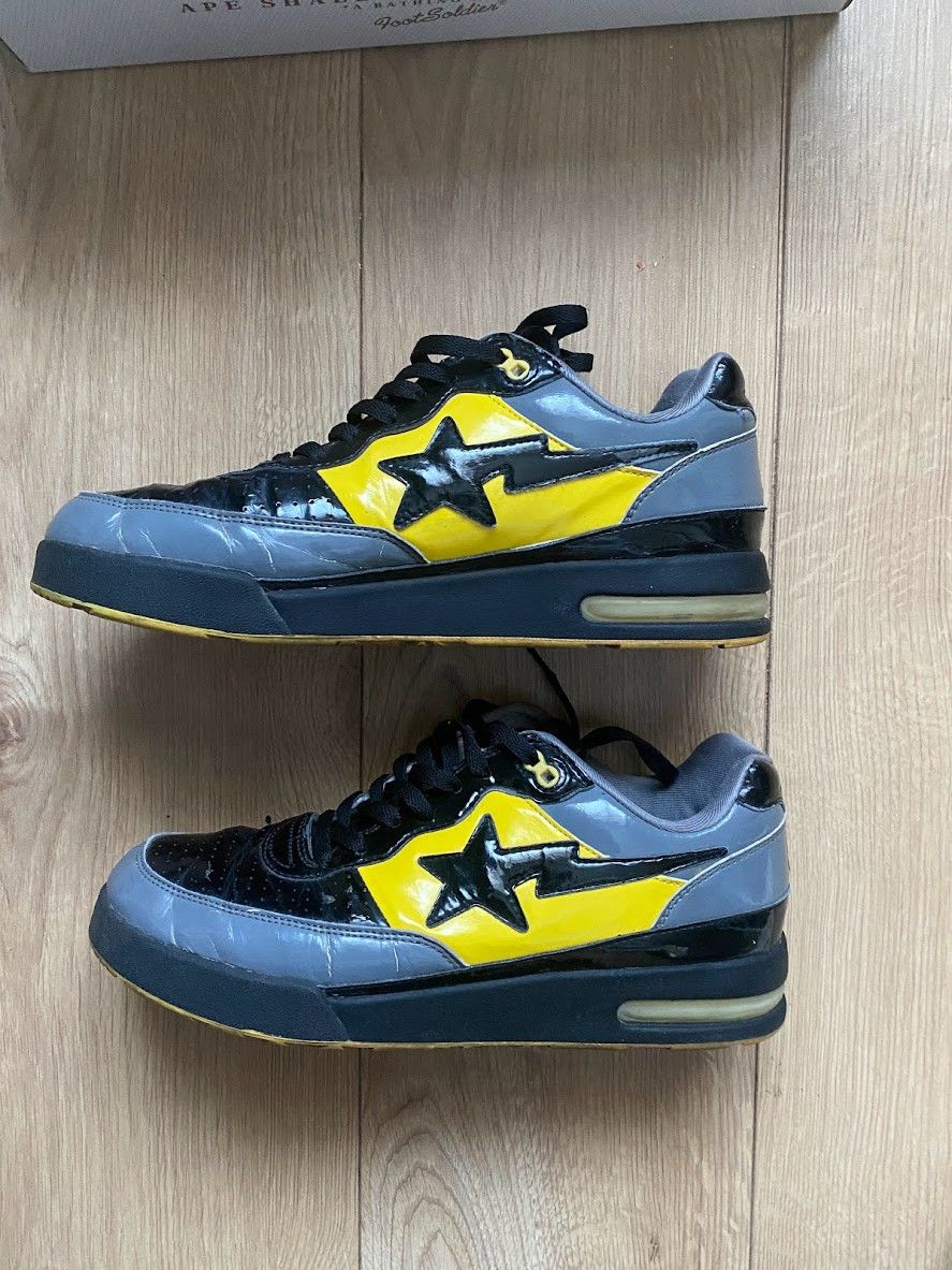 image of Bape x Dc Comics A Bathing Ape X Dc Comics Batman Roadstas Shoes in Black/Grey, Men's (Size 10)