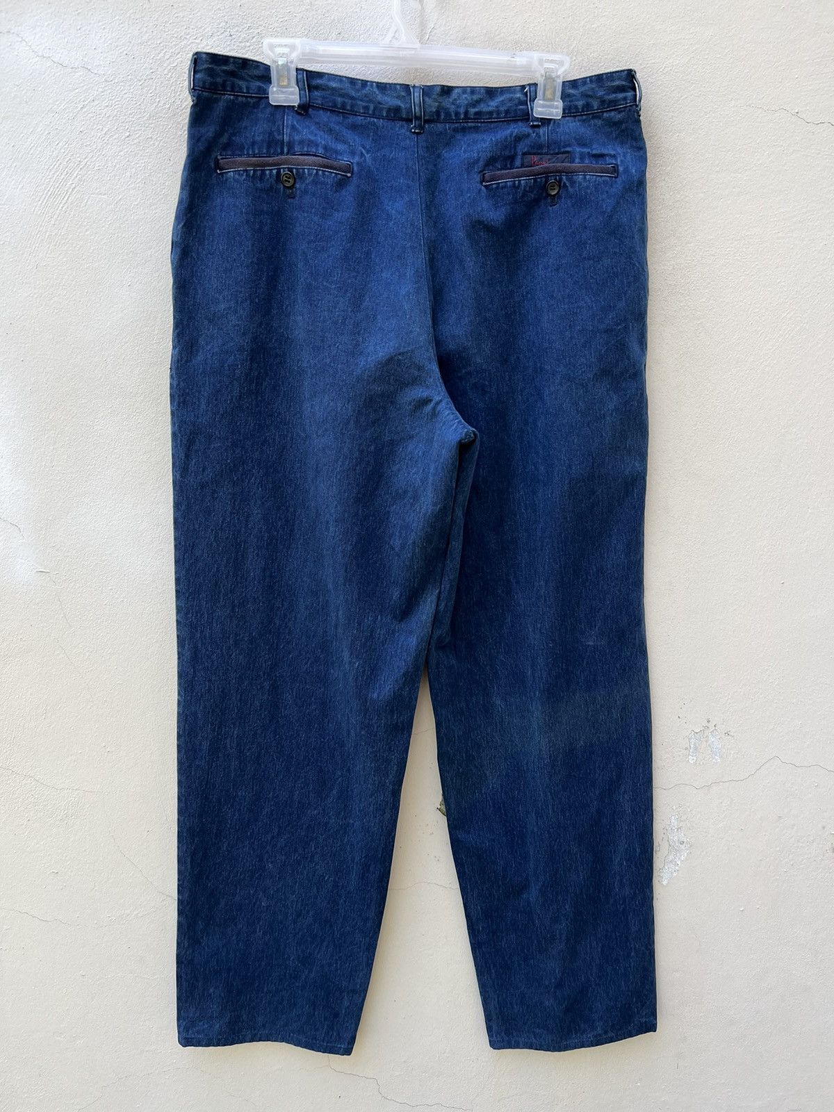 Orslow Vintage Papas Japan Sun Faded Indigo Blue Baggy Chinos Pant Size US 34 / EU 50 - 12 Thumbnail