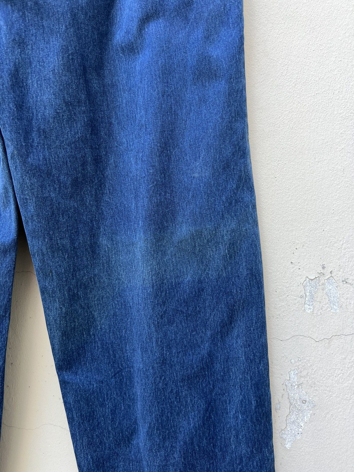 Mademoiselle Non Non Vintage Papas Japan Sun Faded Indigo Blue Baggy Chinos Pant Size US 34 / EU 50 - 17 Thumbnail