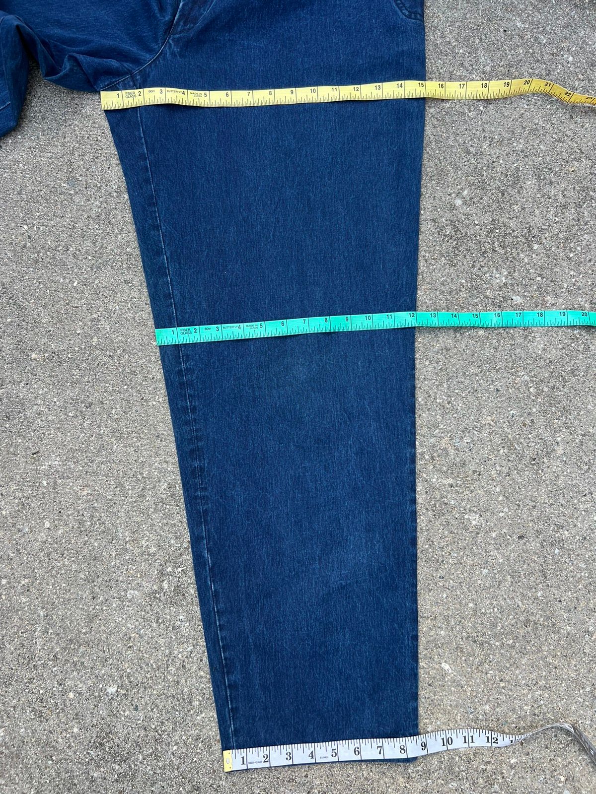 Orslow Vintage Papas Japan Sun Faded Indigo Blue Baggy Chinos Pant Size US 34 / EU 50 - 3 Thumbnail