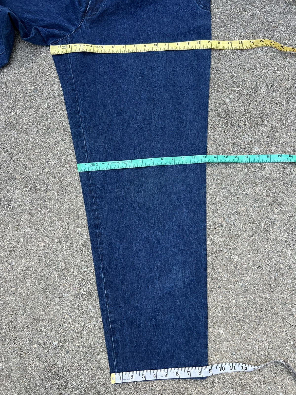 Mademoiselle Non Non Vintage Papas Japan Sun Faded Indigo Blue Baggy Chinos Pant Size US 34 / EU 50 - 3 Thumbnail