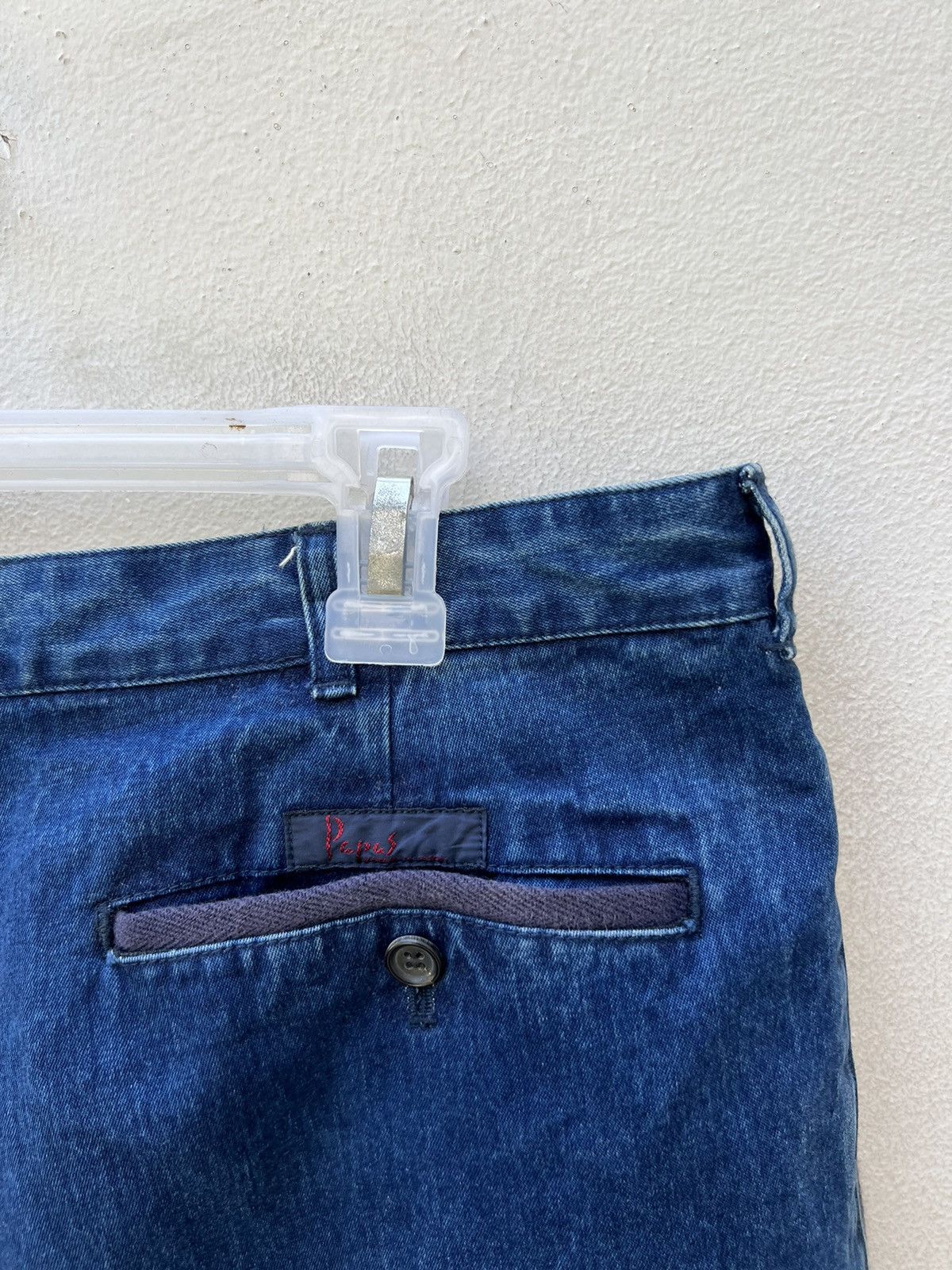 Mademoiselle Non Non Vintage Papas Japan Sun Faded Indigo Blue Baggy Chinos Pant Size US 34 / EU 50 - 16 Thumbnail