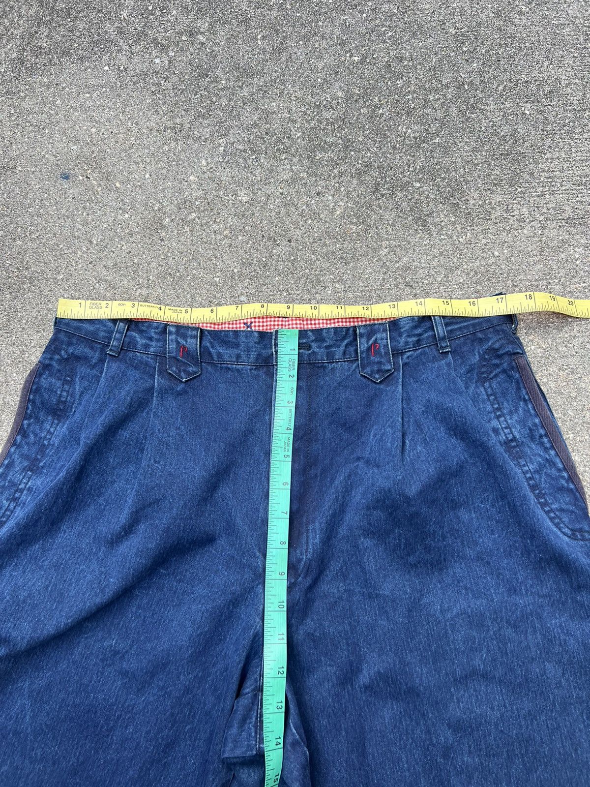 Mademoiselle Non Non Vintage Papas Japan Sun Faded Indigo Blue Baggy Chinos Pant Size US 34 / EU 50 - 2 Thumbnail