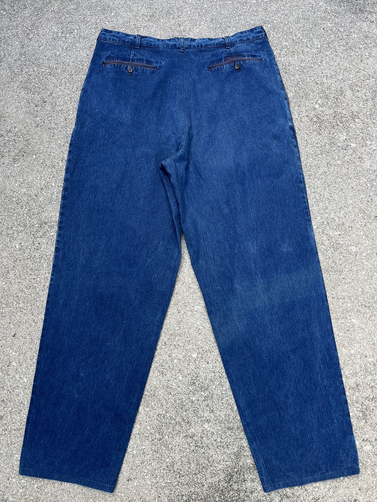 Orslow Vintage Papas Japan Sun Faded Indigo Blue Baggy Chinos Pant Size US 34 / EU 50 - 5 Thumbnail