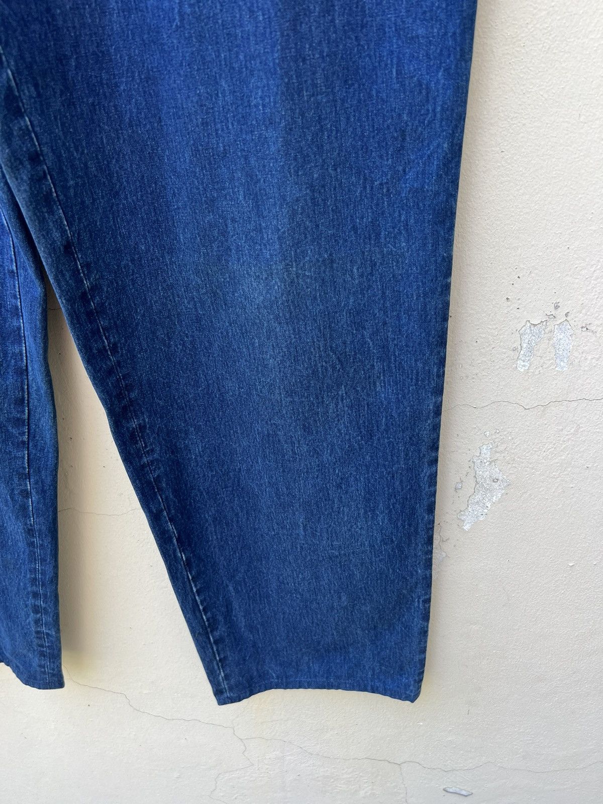 Mademoiselle Non Non Vintage Papas Japan Sun Faded Indigo Blue Baggy Chinos Pant Size US 34 / EU 50 - 11 Thumbnail