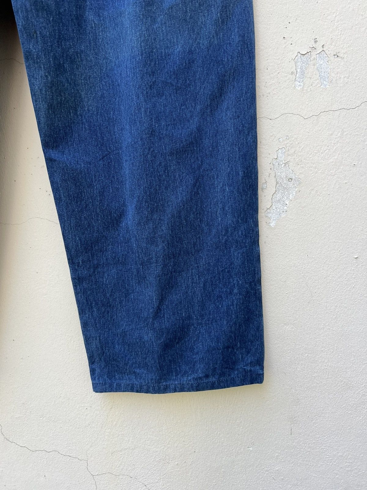 Mademoiselle Non Non Vintage Papas Japan Sun Faded Indigo Blue Baggy Chinos Pant Size US 34 / EU 50 - 18 Thumbnail