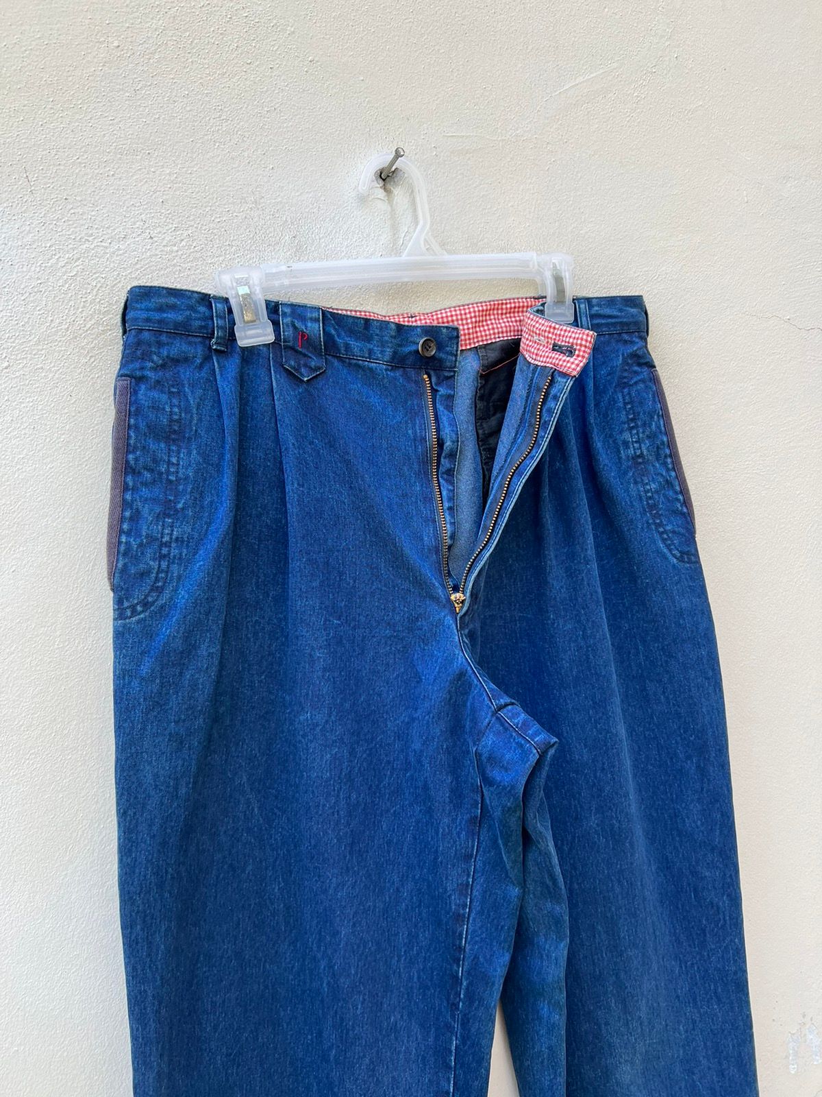 Orslow Vintage Papas Japan Sun Faded Indigo Blue Baggy Chinos Pant Size US 34 / EU 50 - 7 Thumbnail