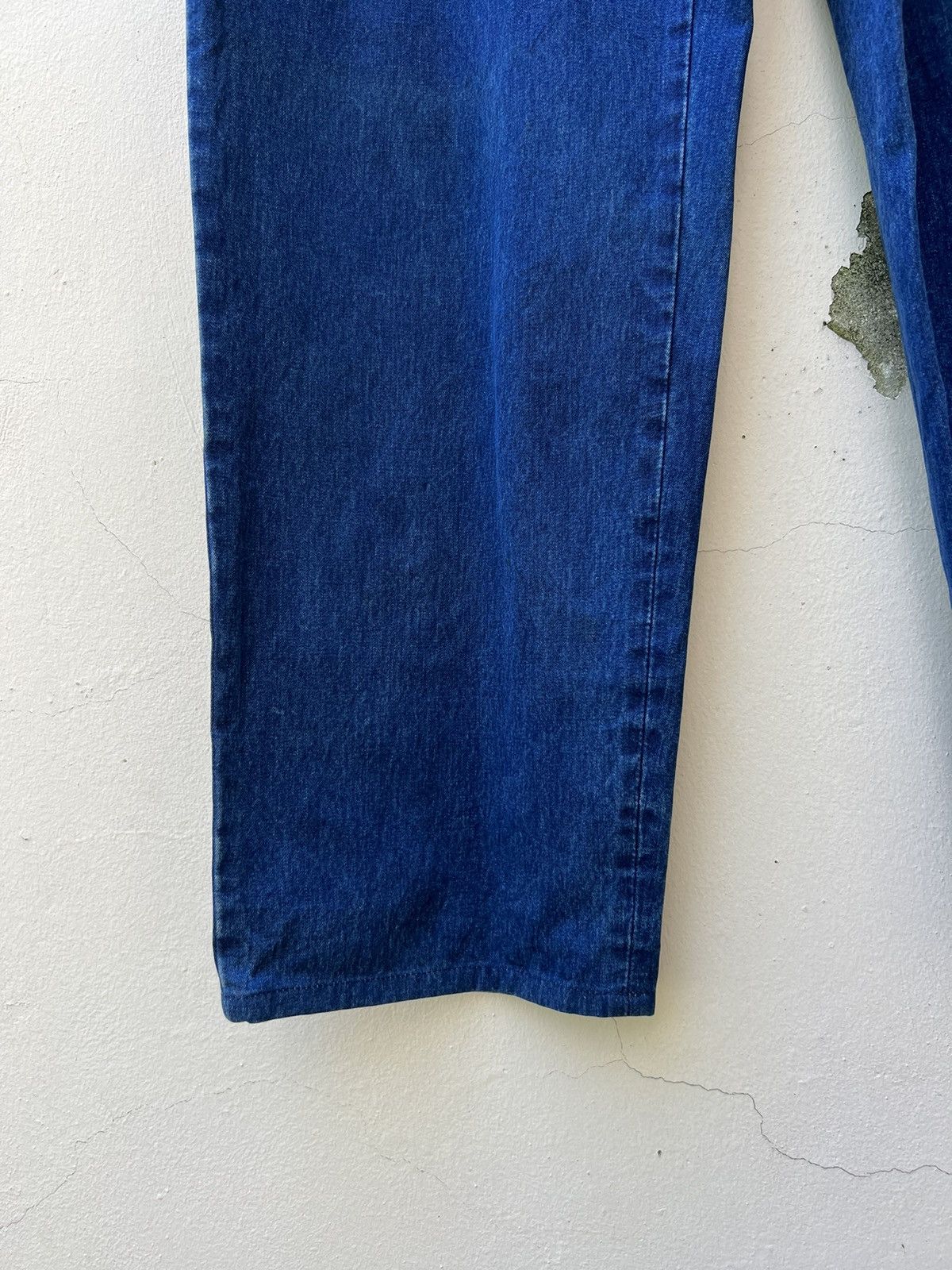 Mademoiselle Non Non Vintage Papas Japan Sun Faded Indigo Blue Baggy Chinos Pant Size US 34 / EU 50 - 9 Thumbnail