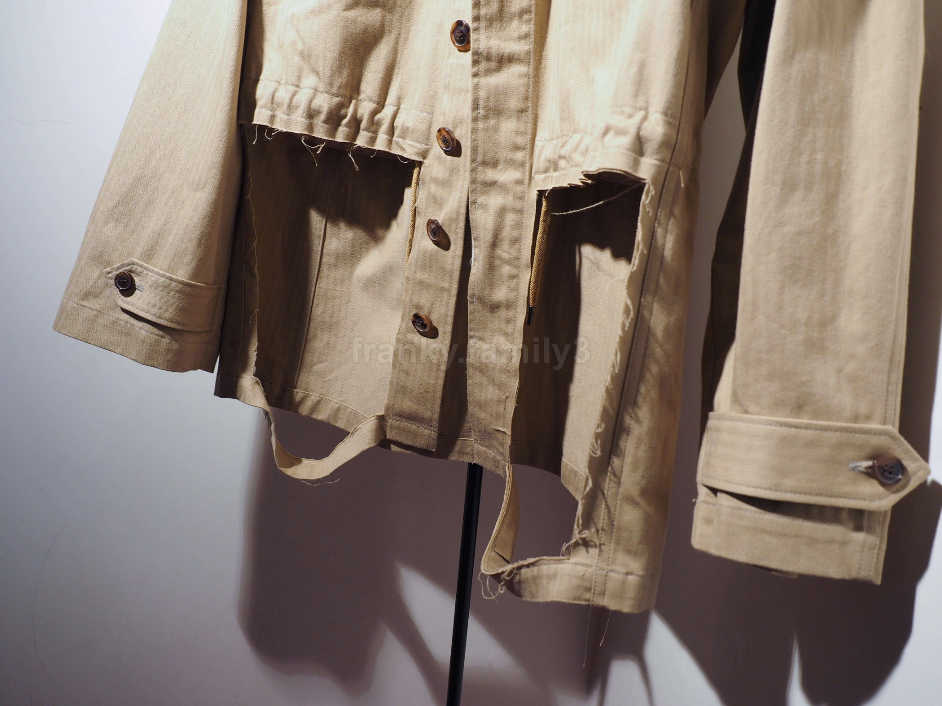 Maison Margiela margiela field jacket destroyed deconstructed beige cotton Size US M / EU 48-50 / 2 - 4 Thumbnail