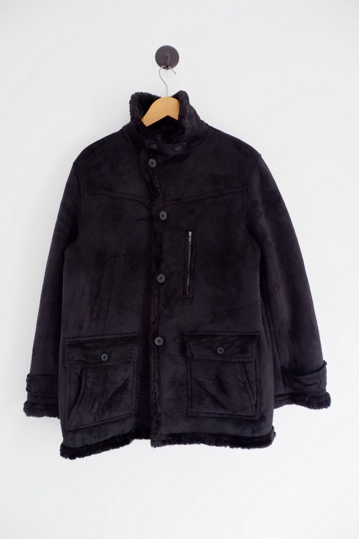 Japanese Brand Vintage Kansai Shearling Jacket Size US L / EU 52-54 / 3 - 3 Thumbnail