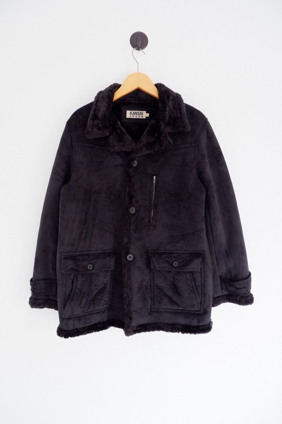 Japanese Brand Vintage Kansai Shearling Jacket Size US L / EU 52-54 / 3 - 1 Thumbnail