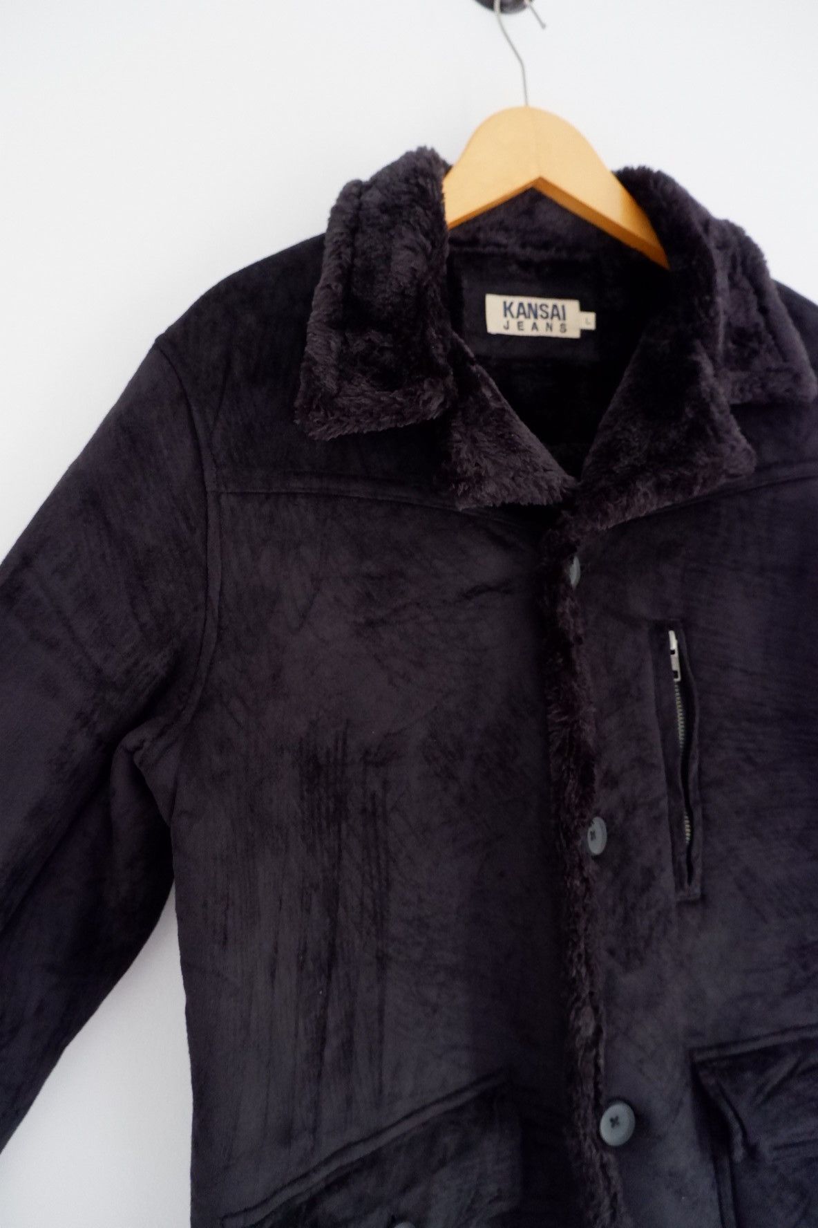 Japanese Brand Vintage Kansai Shearling Jacket Size US L / EU 52-54 / 3 - 5 Thumbnail