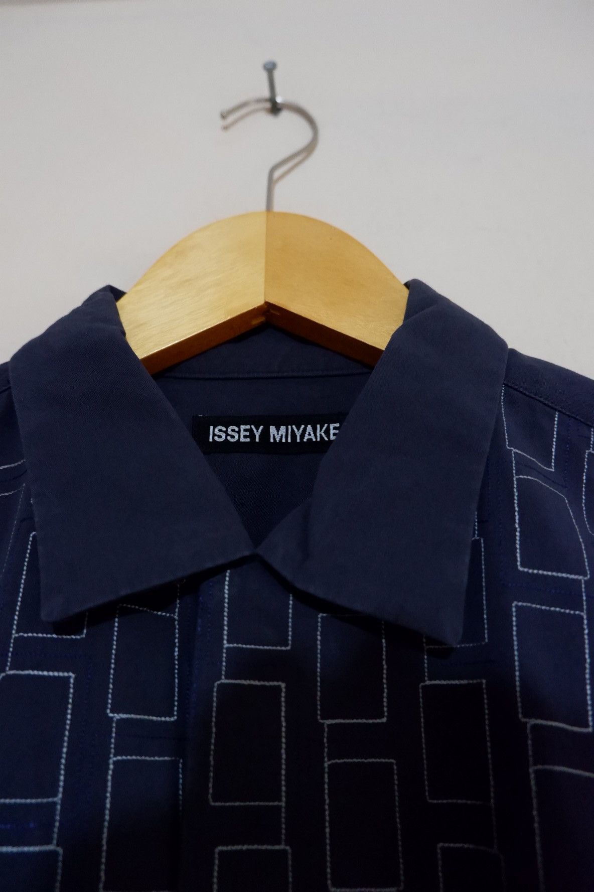 Issey Miyake Issey Miyake Open Collar Stitching Shirt Size US M / EU 48-50 / 2 - 8 Thumbnail