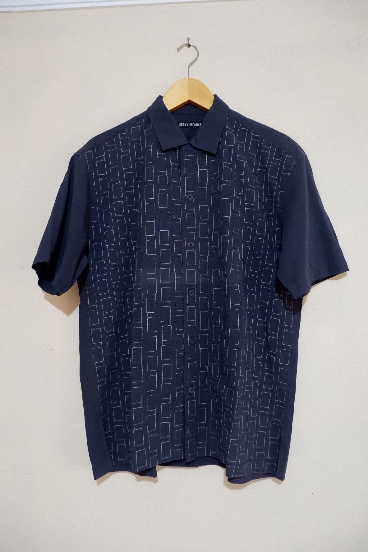 Issey Miyake Issey Miyake Open Collar Stitching Shirt Size US M / EU 48-50 / 2 - 1 Thumbnail