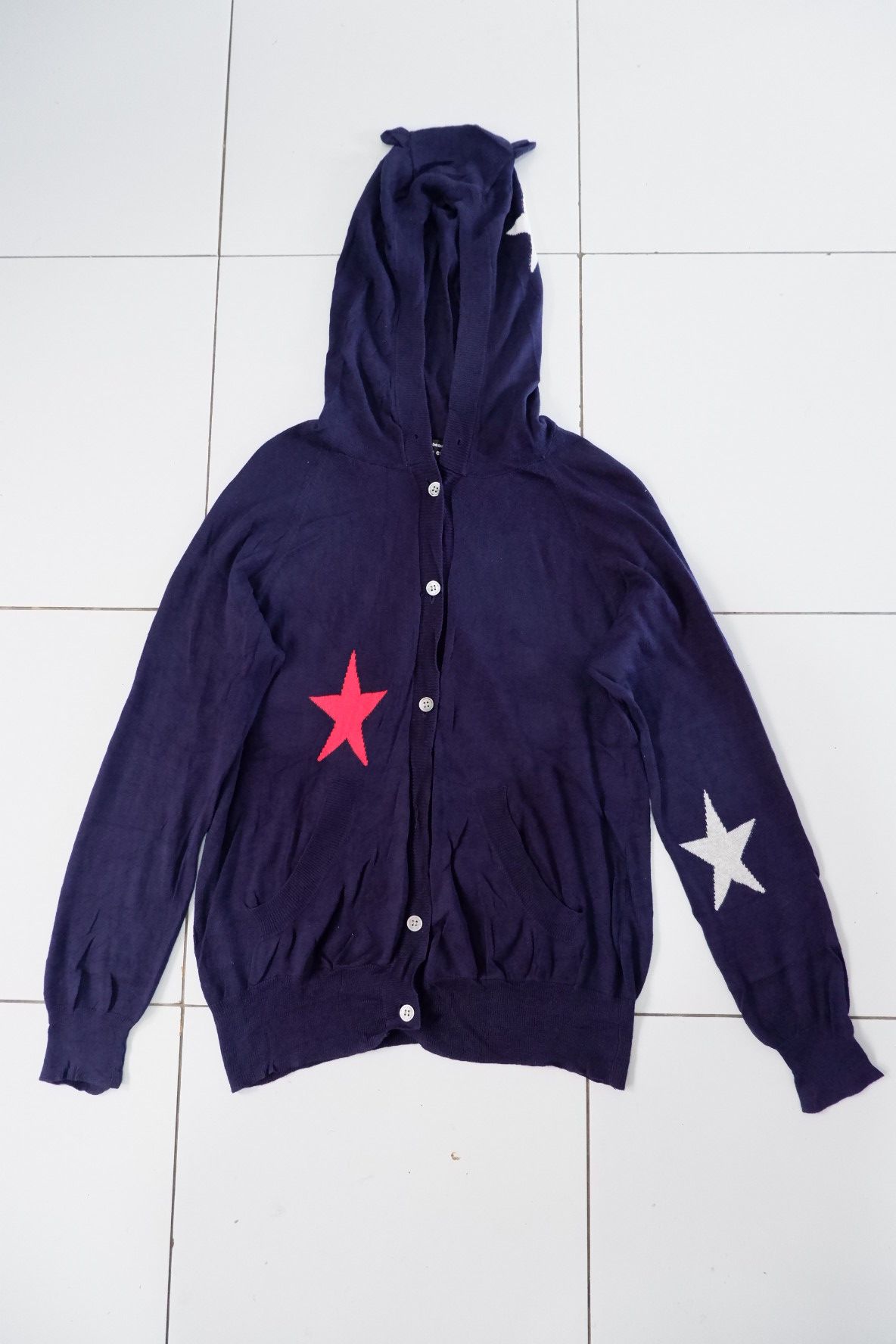 mercibeaucoup Mercibeaucoup Ear Hoodie Button Knitted Size US M / EU 48-50 / 2 - 6 Thumbnail