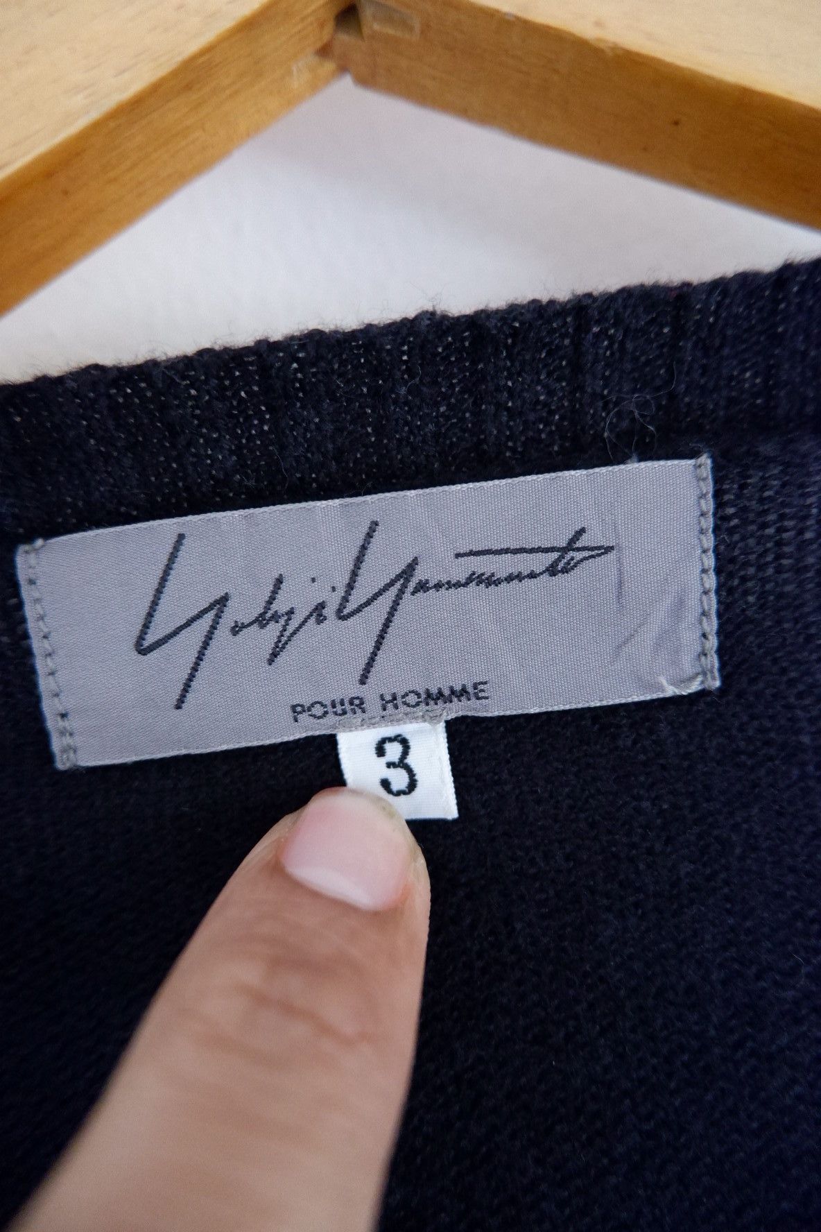 Yohji Yamamoto Yohji Yamamoto Pour Homme Knit V neck Size US L / EU 52-54 / 3 - 8 Thumbnail