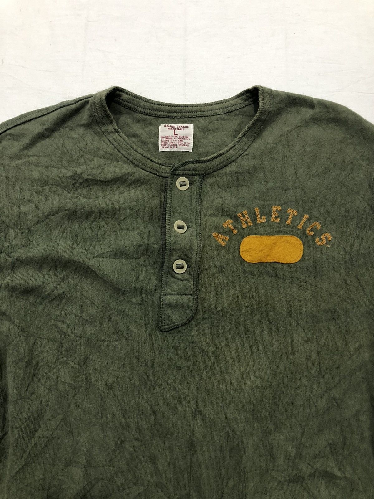 MLB MLB Uniqlo Green Long Sleeve Shirt Size US L / EU 52-54 / 3 - 2 Thumbnail