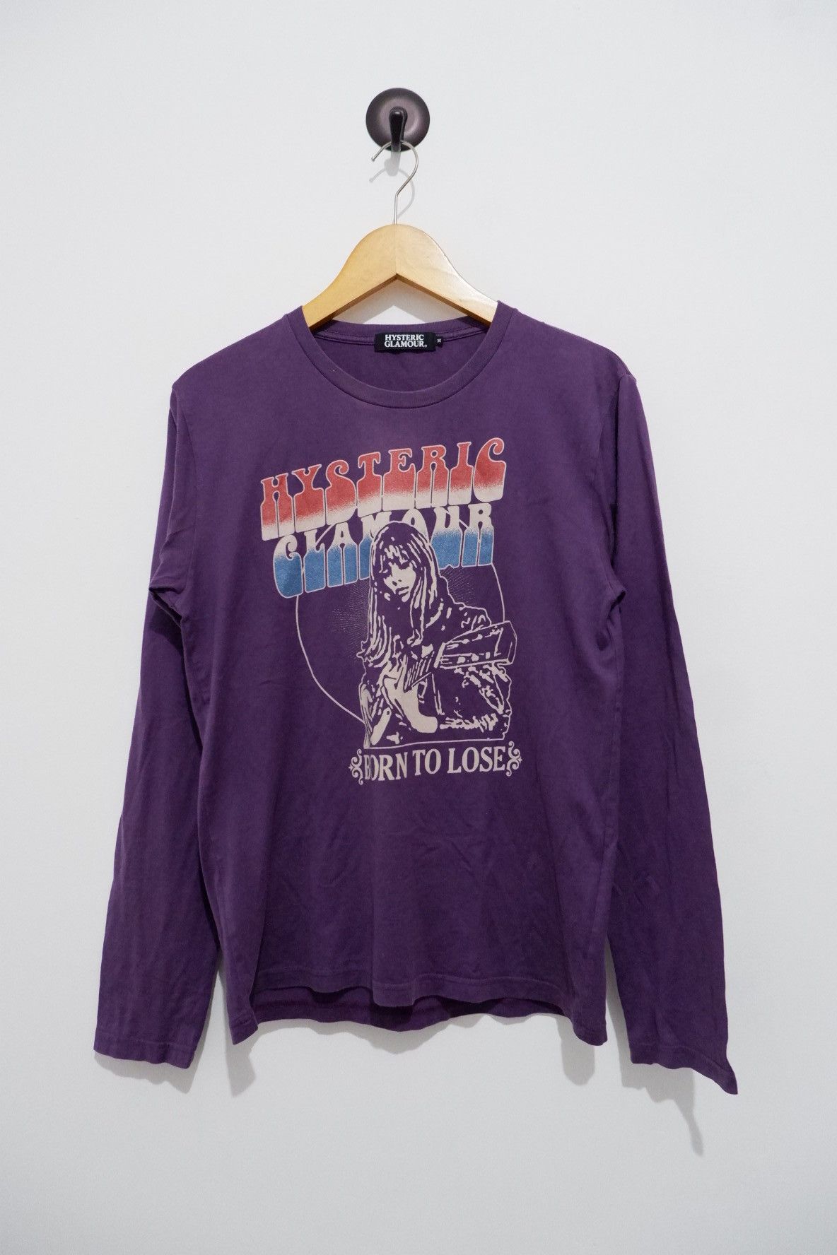 Pre-owned Hysteric Glamour Vintage  Born To Lose Long Sleeve In Purple