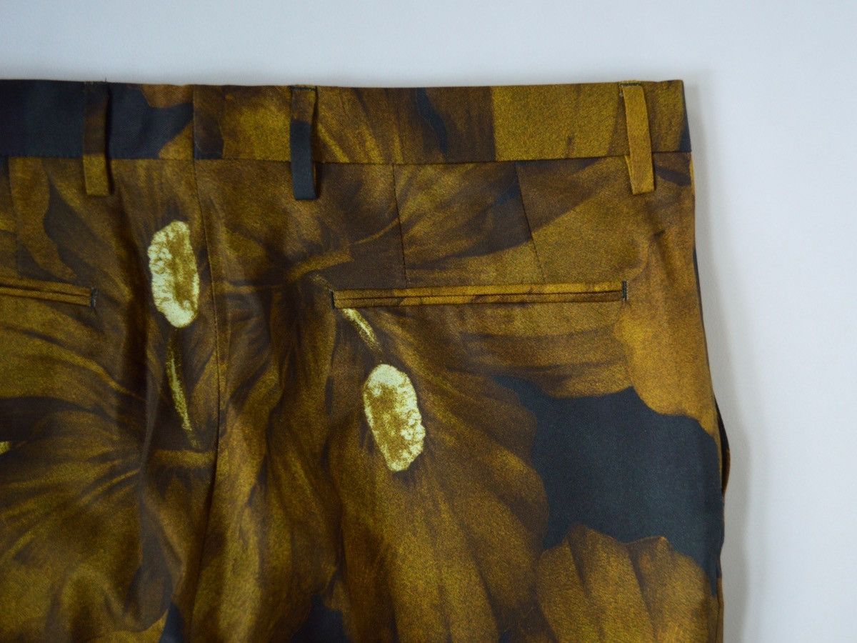 Dries Van Noten S/S 20 Hibiscus Print Satin Trousers Size US 34 / EU 50 - 10 Thumbnail