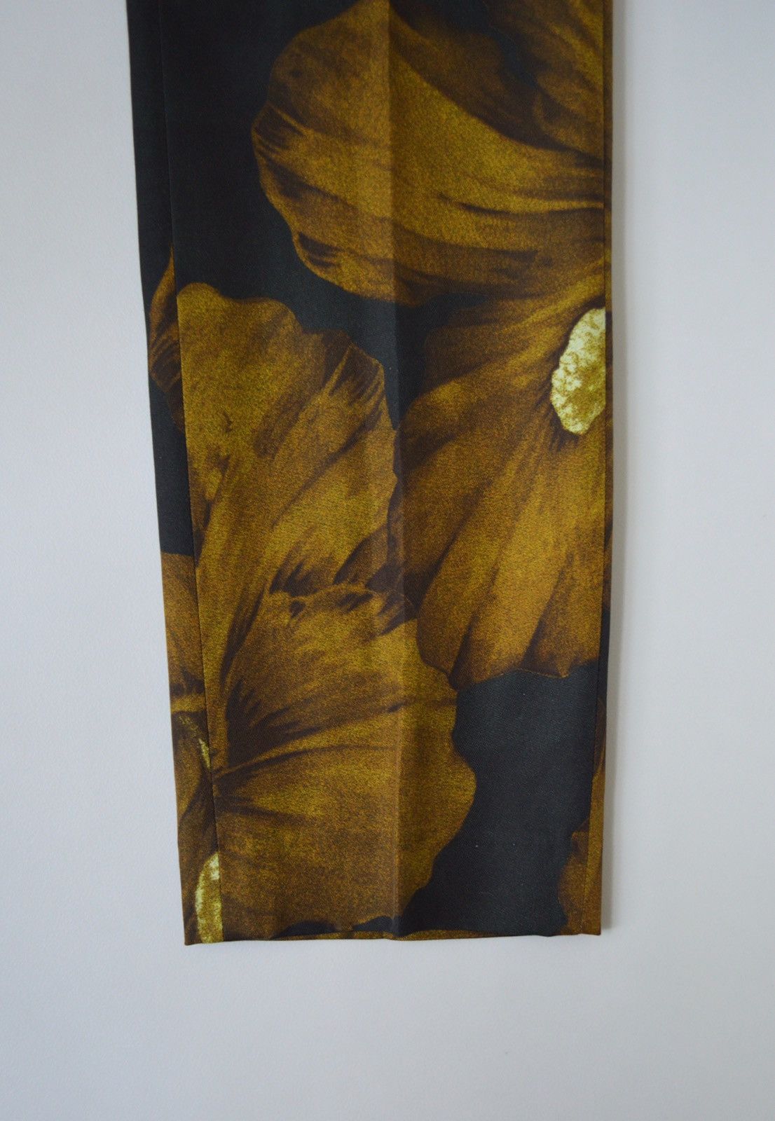 Dries Van Noten S/S 20 Hibiscus Print Satin Trousers Size US 34 / EU 50 - 6 Thumbnail
