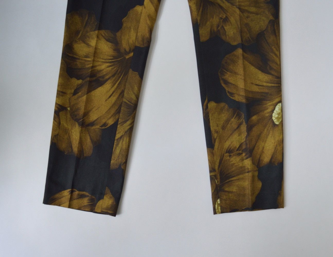 Dries Van Noten S/S 20 Hibiscus Print Satin Trousers Size US 34 / EU 50 - 5 Thumbnail