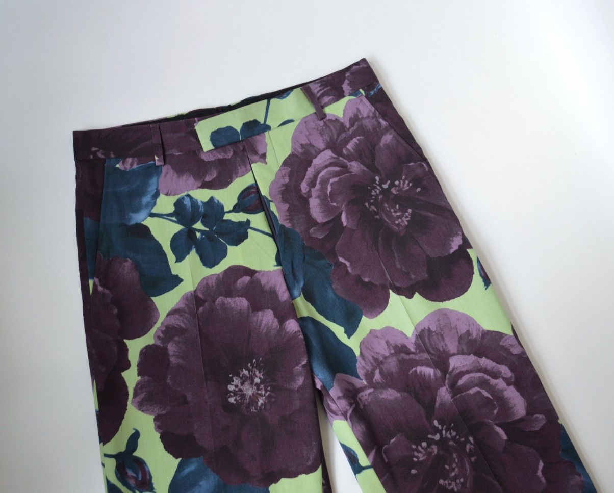 Dries Van Noten S/S 20 Floral Print Wool Trousers Size US 32 / EU 48 - 4 Thumbnail