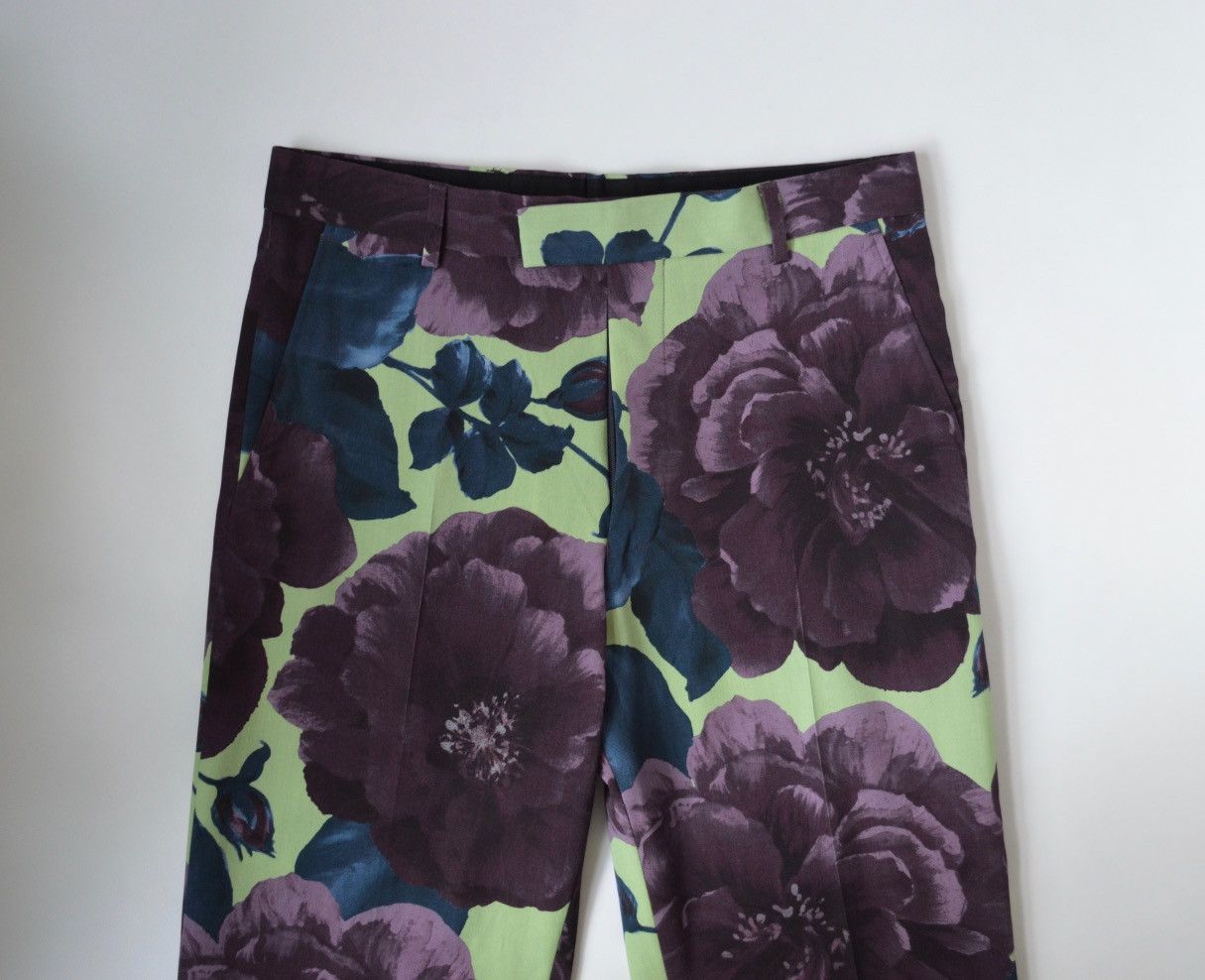 Dries Van Noten S/S 20 Floral Print Wool Trousers Size US 32 / EU 48 - 2 Thumbnail