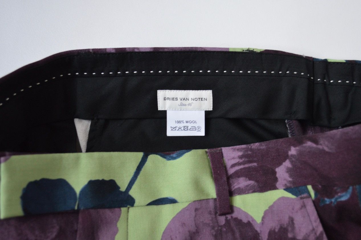 Dries Van Noten S/S 20 Floral Print Wool Trousers Size US 32 / EU 48 - 3 Thumbnail