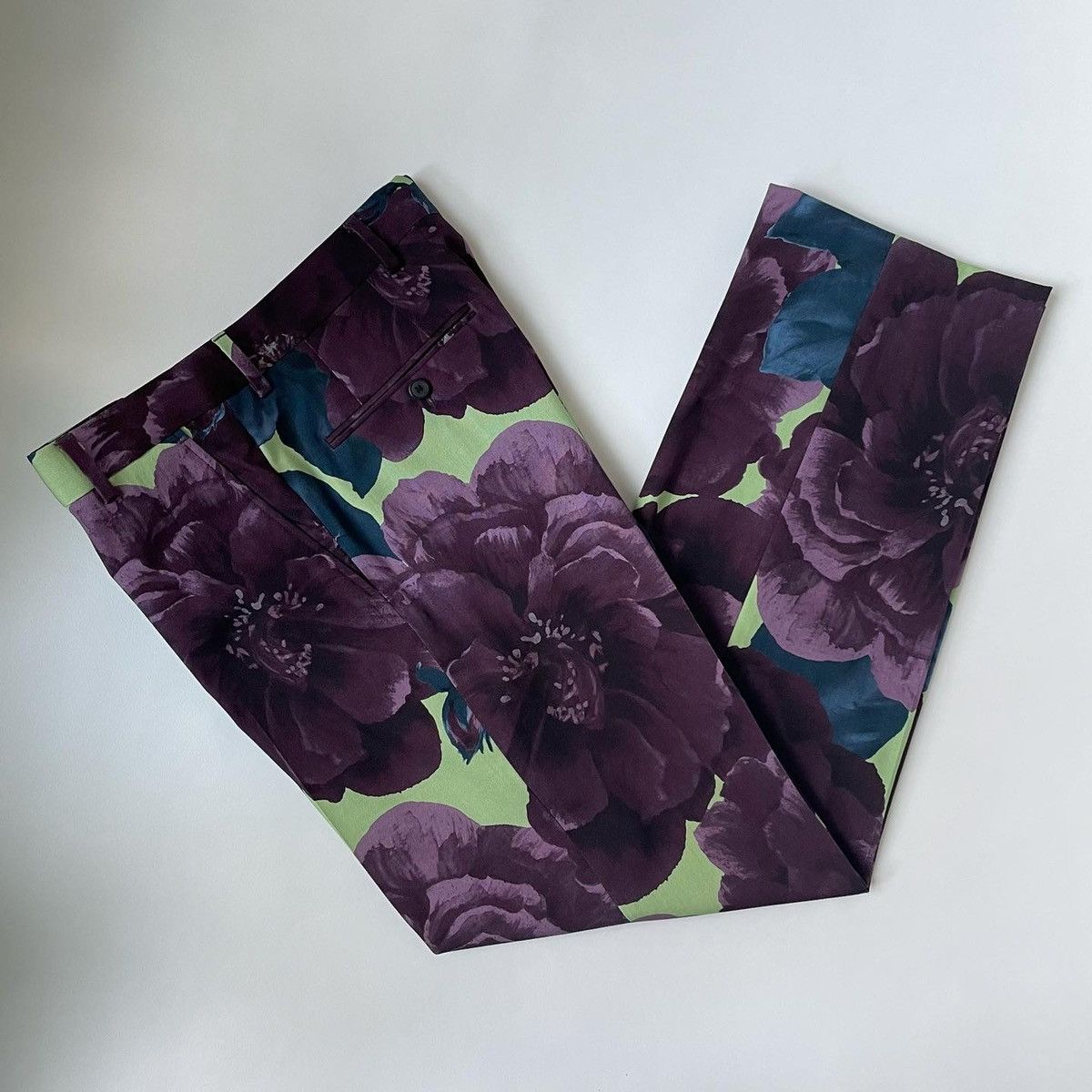 Dries Van Noten S/S 20 Floral Print Wool Trousers Size US 32 / EU 48 - 7 Thumbnail