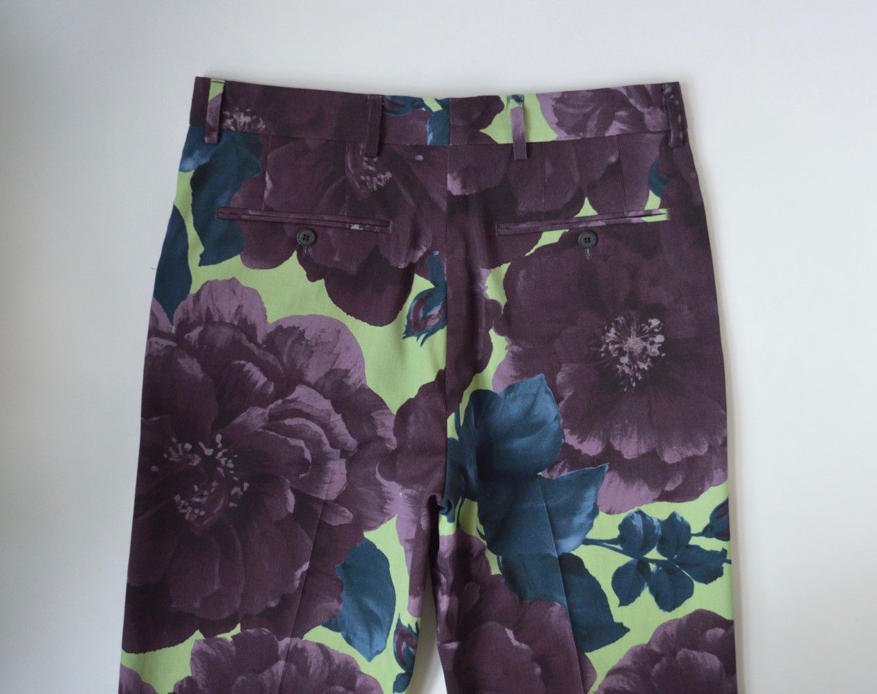 Dries Van Noten S/S 20 Floral Print Wool Trousers Size US 32 / EU 48 - 9 Thumbnail