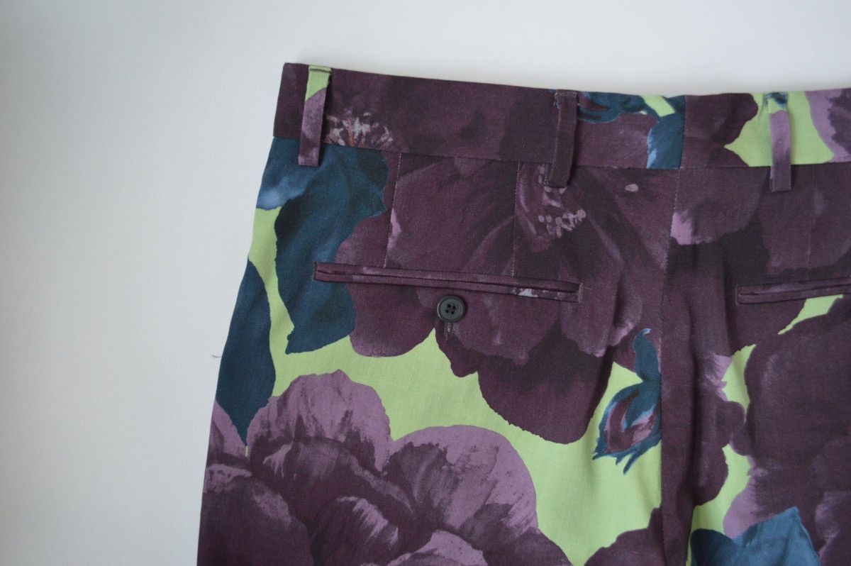 Dries Van Noten S/S 20 Floral Print Wool Trousers Size US 32 / EU 48 - 10 Thumbnail