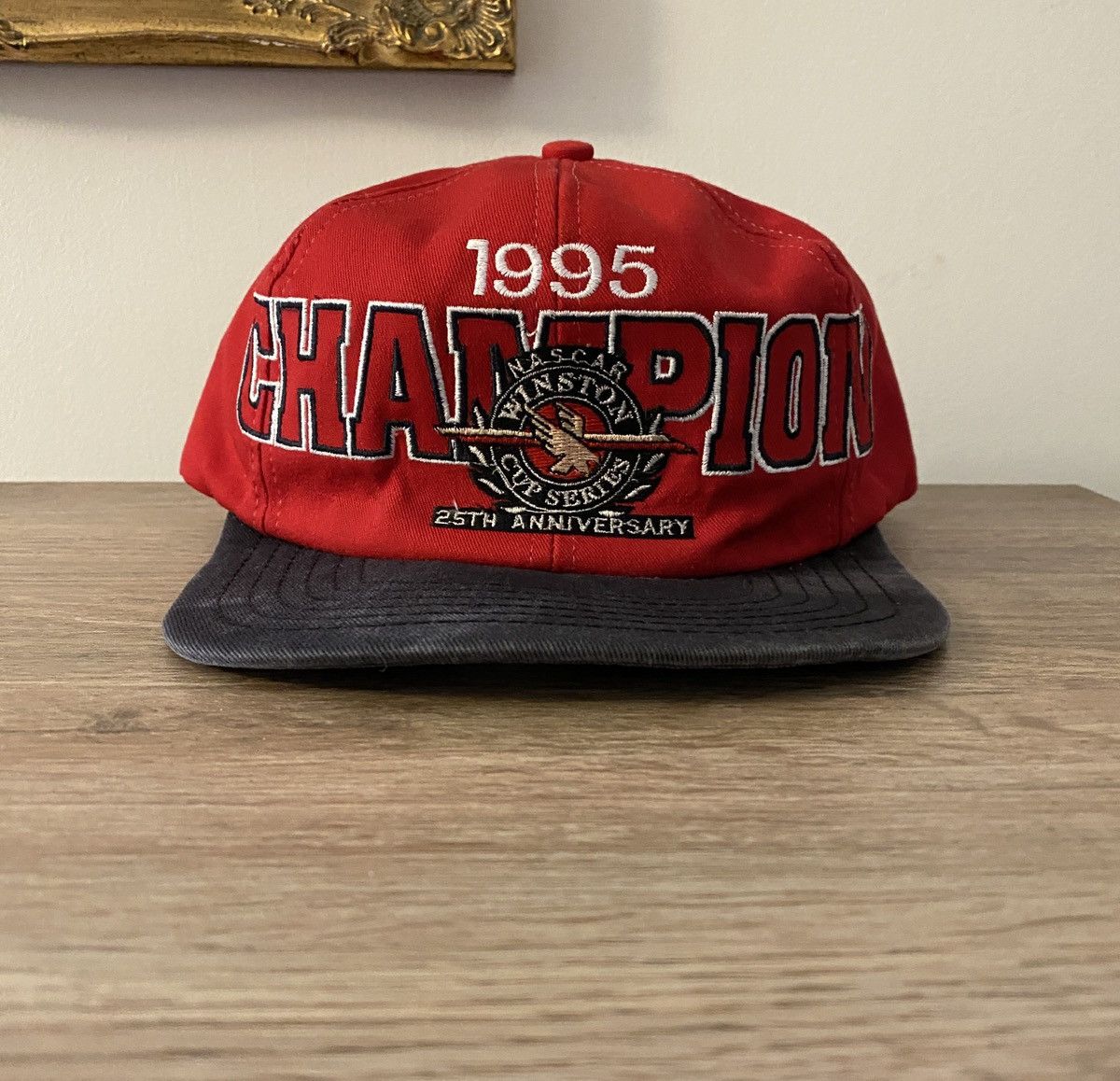 NASCAR Vintage 1995 90s Jeff Gordon Winston Cup Champ Faded Hat Cap Size ONE SIZE - 1 Thumbnail