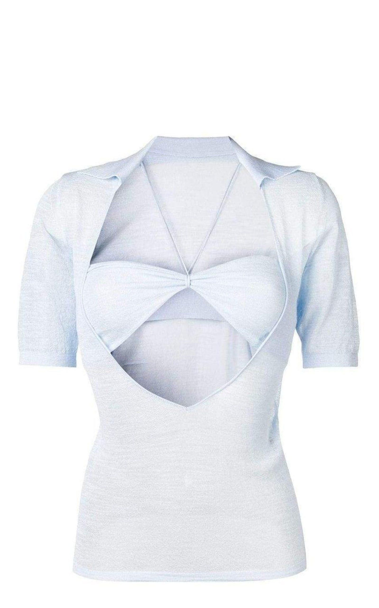 image of Jacquemus Layered Bandeau Top in Blue, Women's (Size Small)