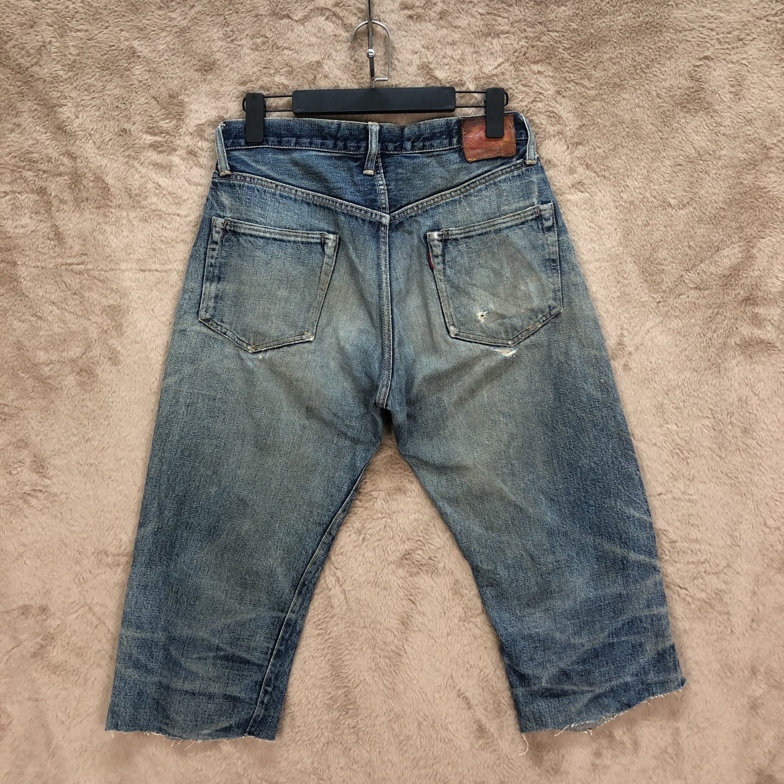 Denime TRASHED🔥 DENIME Selvedge Cutoff Rusty Denim Shorts #5064-22 Size US 30 / EU 46 - 11 Thumbnail