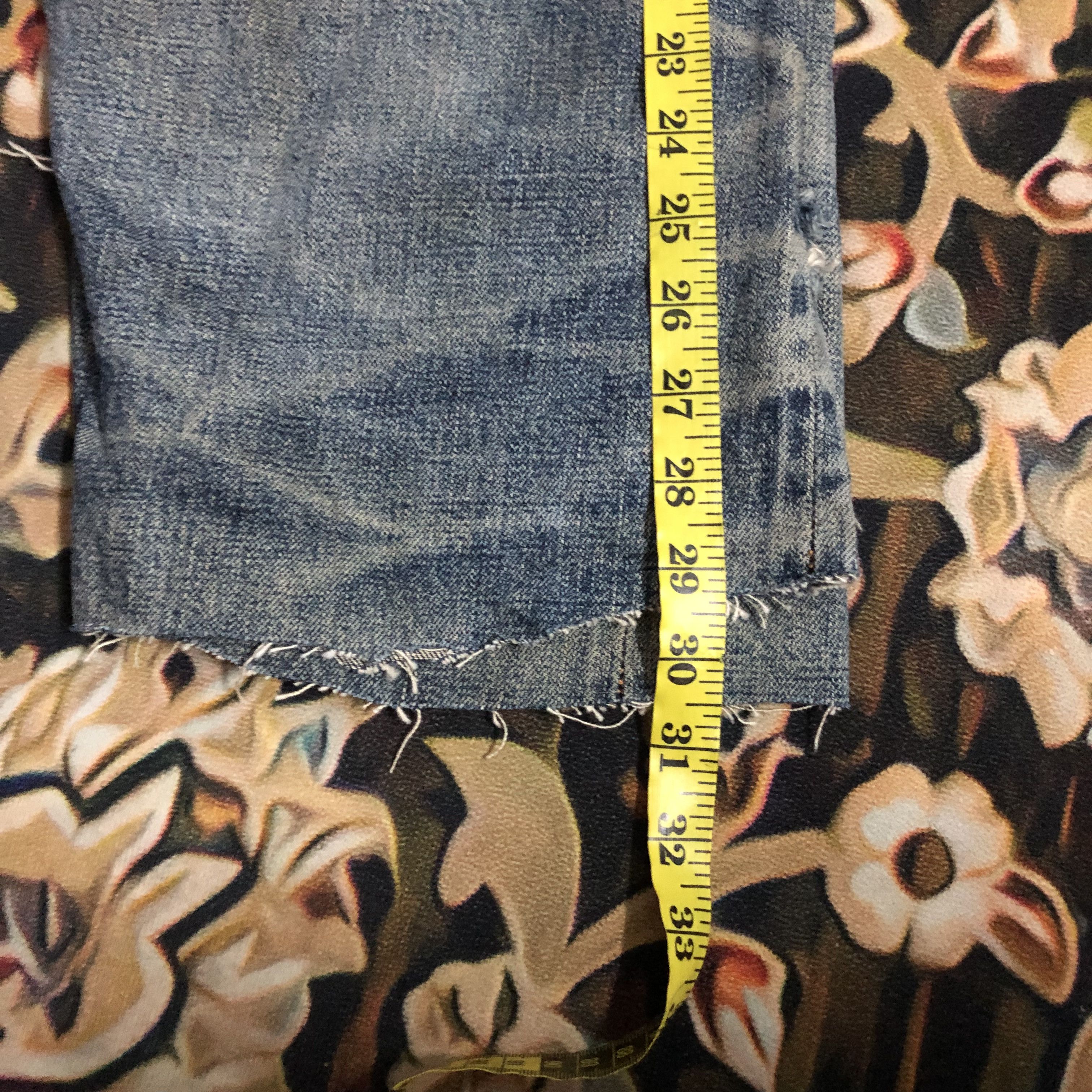 Denime TRASHED🔥 DENIME Selvedge Cutoff Rusty Denim Shorts #5064-22 Size US 30 / EU 46 - 16 Thumbnail