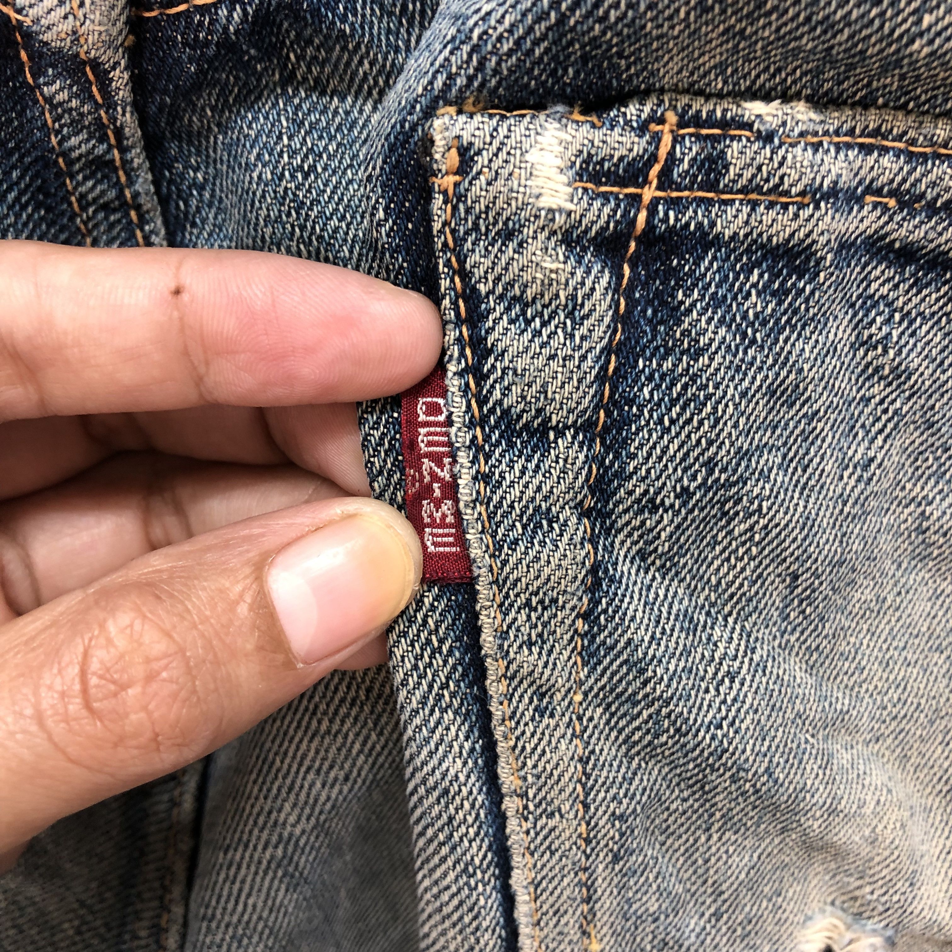 Denime TRASHED🔥 DENIME Selvedge Cutoff Rusty Denim Shorts #5064-22 Size US 30 / EU 46 - 14 Thumbnail