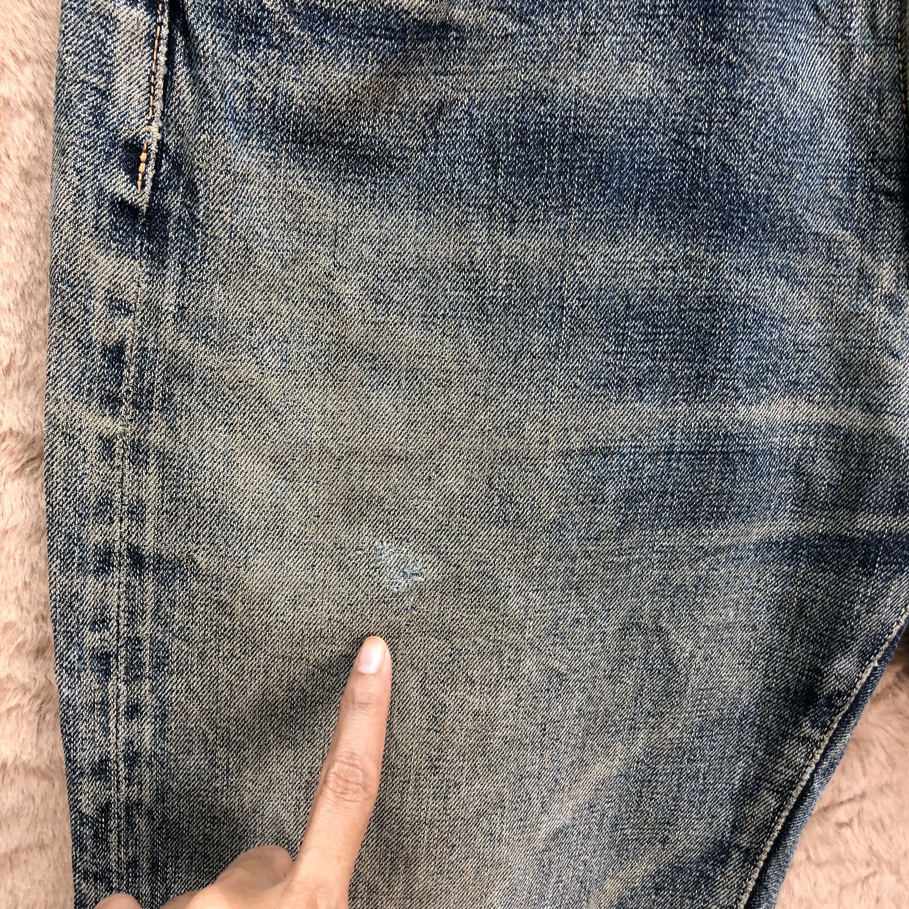 Denime TRASHED🔥 DENIME Selvedge Cutoff Rusty Denim Shorts #5064-22 Size US 30 / EU 46 - 5 Thumbnail