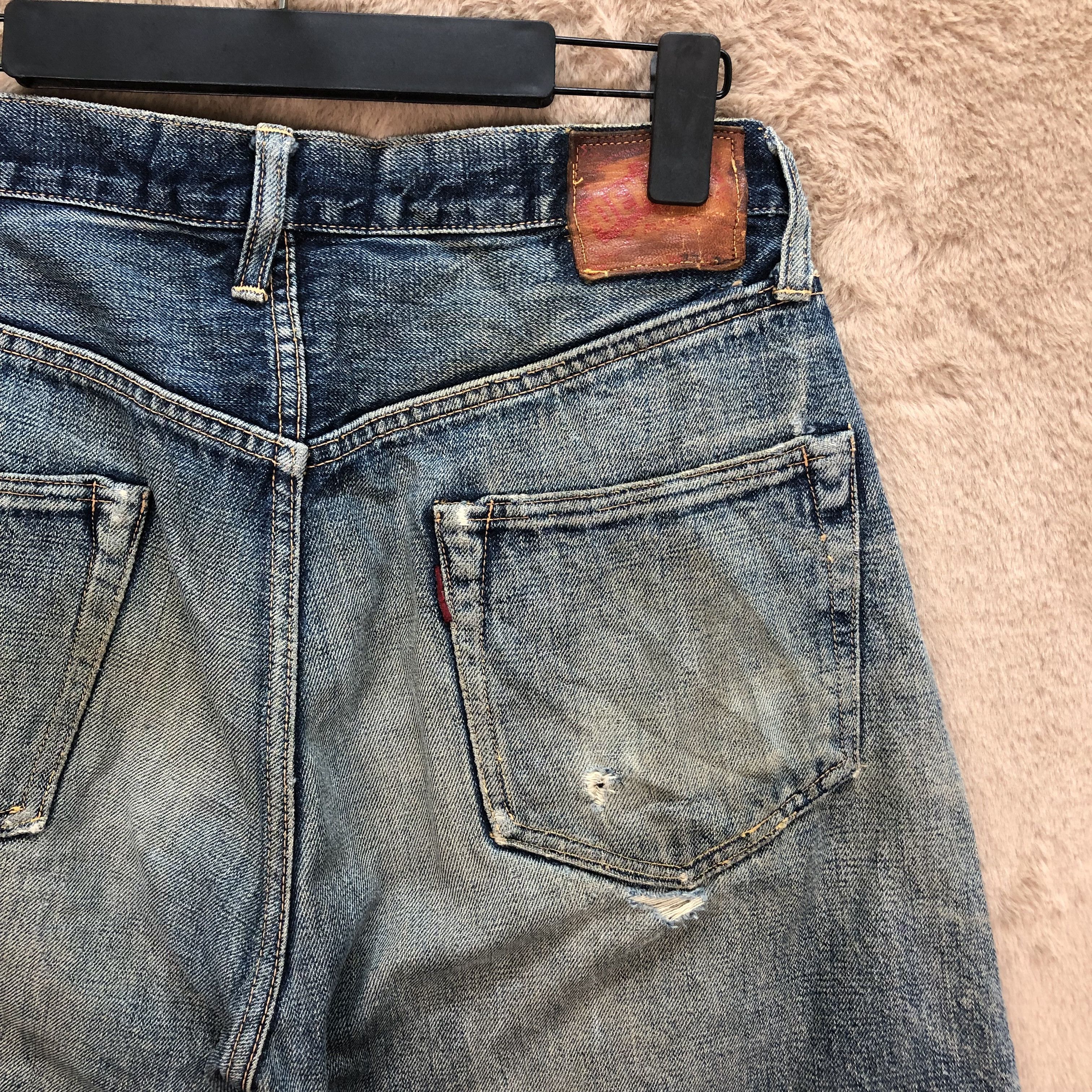 Denime TRASHED🔥 DENIME Selvedge Cutoff Rusty Denim Shorts #5064-22 Size US 30 / EU 46 - 12 Thumbnail