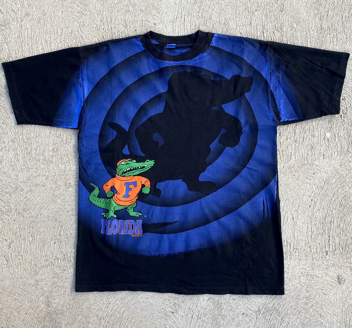 image of Collegiate x Florida Gators 1992 Single Stitch Florida Gators All Over Print Vintage Tee in Black (