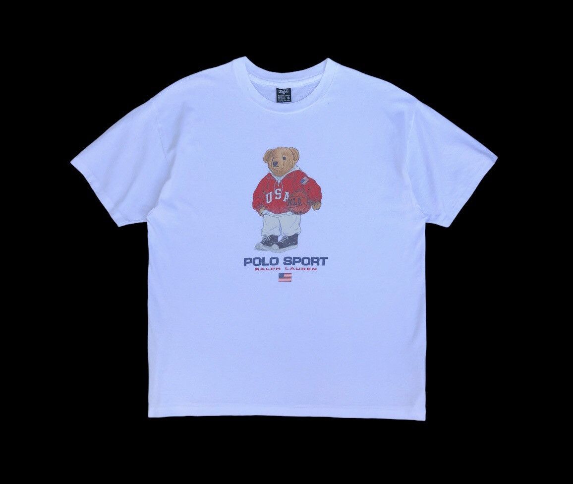 Polo Ralph Lauren Vintage Polo Bear USA by Ralph Lauren T-Shirt Size US XL / EU 56 / 4 - 6 Thumbnail
